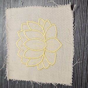 Handmade machine embroidery patch